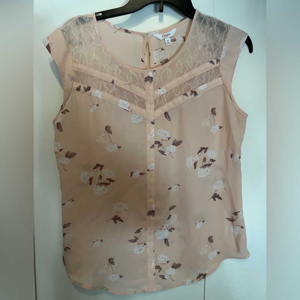 Candie's Floral Peach Blouse